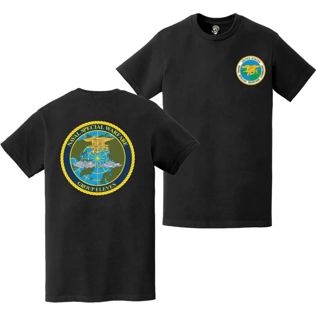 Double-Sided Naval Special Warfare Group 11 (NSWG-11) NSWC Logo T-Shirt Tactically Acquired   