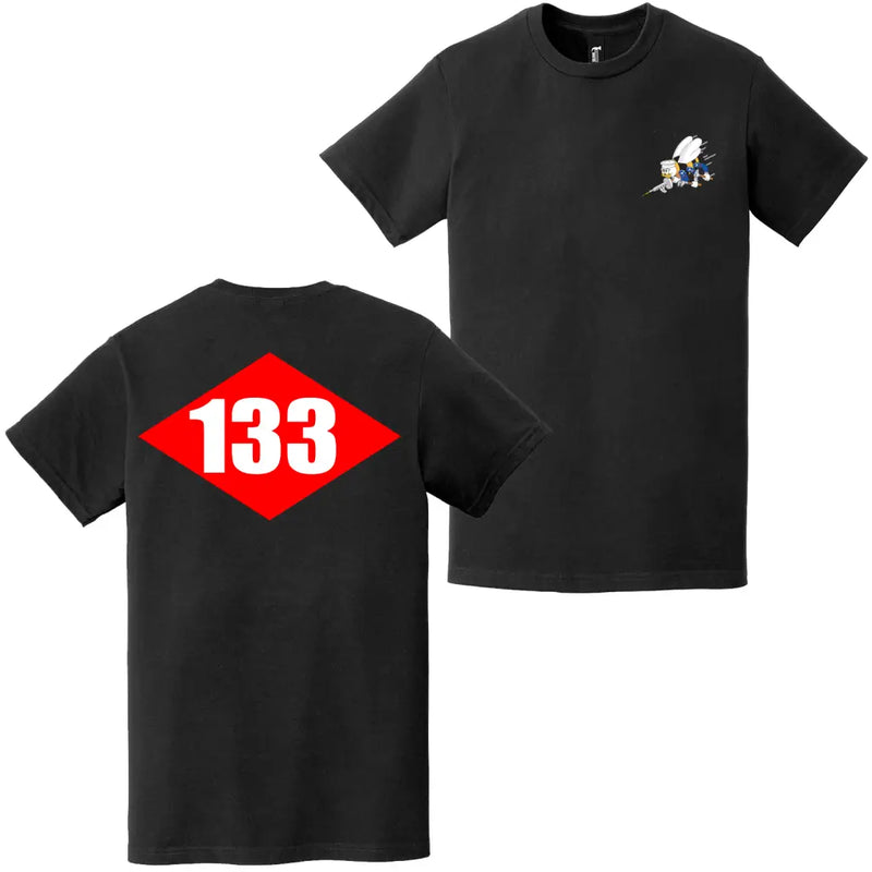 Double-Sided NMCB-133 Beep Seabees Emblem T-Shirt
