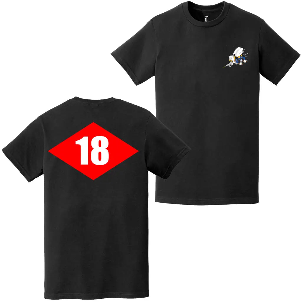 Double-Sided NMCB-18 Beep Seabees Emblem T-Shirt Tactically Acquired   