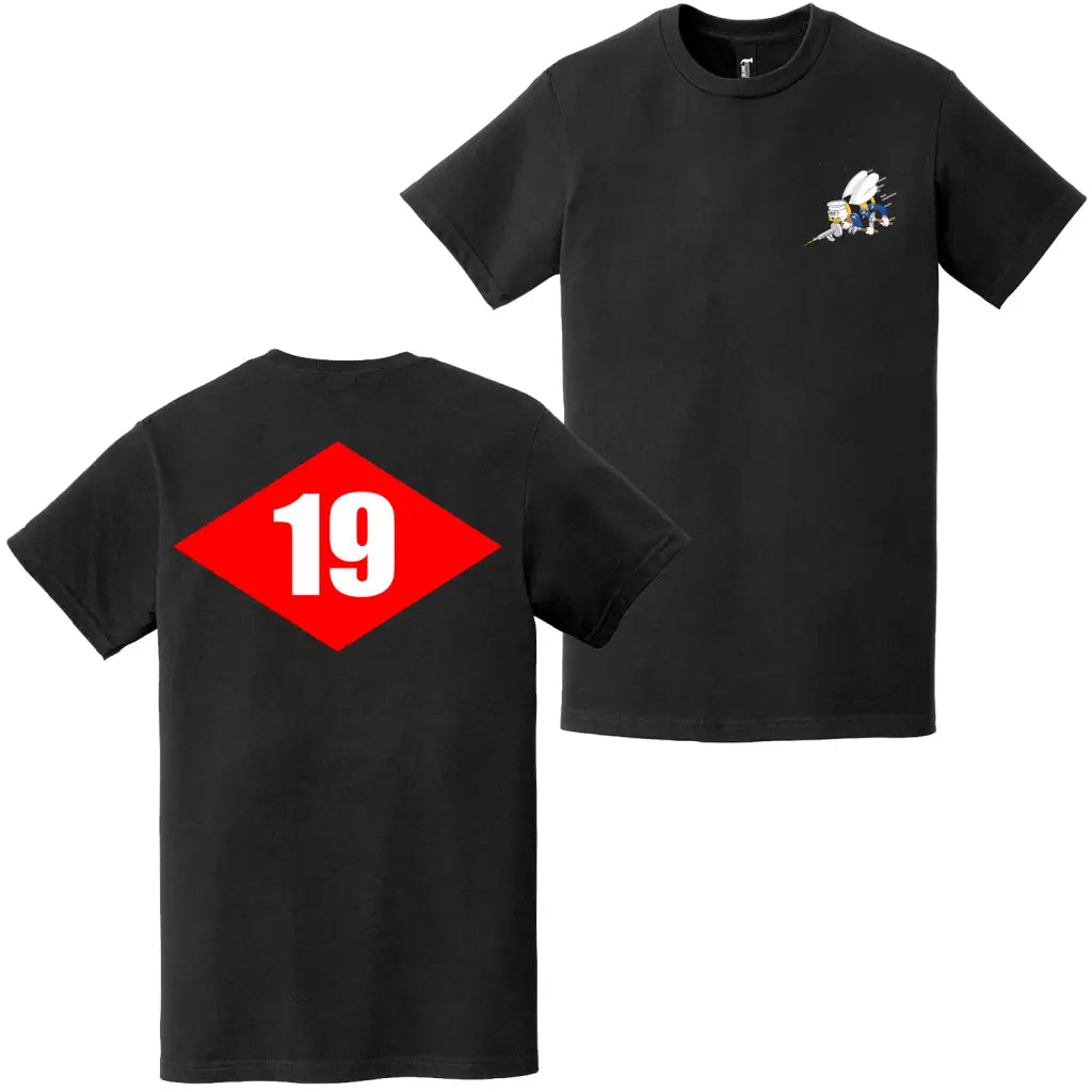 Double-Sided NMCB-19 Beep Seabees Emblem T-Shirt Tactically Acquired   