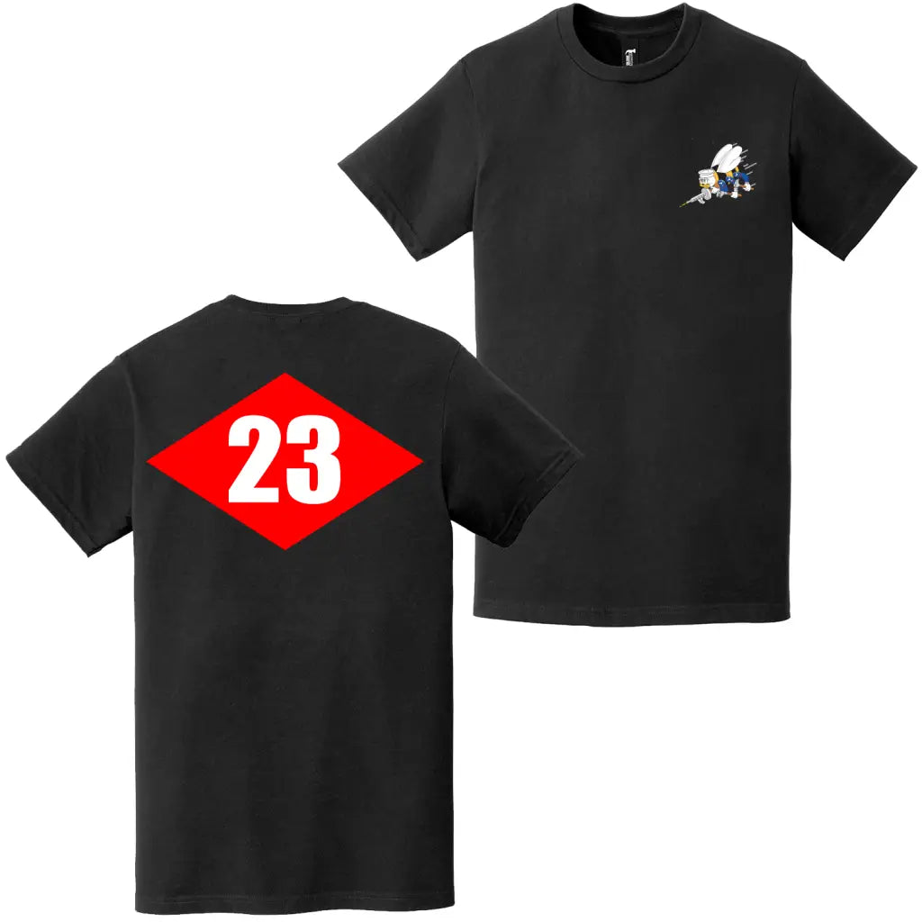 Double-Sided NMCB-23 Beep Seabees Emblem T-Shirt Tactically Acquired   
