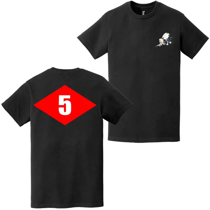 Double-Sided NMCB-5 Beep Seabees Emblem T-Shirt