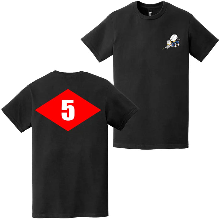 Double-Sided NMCB-5 Beep Seabees Emblem T-Shirt Tactically Acquired   