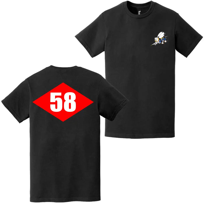 Double-Sided NMCB-58 Beep Seabees Emblem T-Shirt Tactically Acquired   