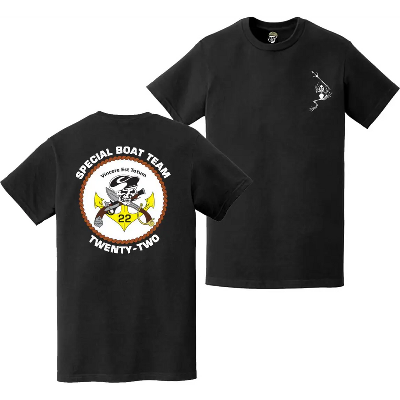 Double-Sided Special Boat Team 22 (SBT-22) SEAL Frogman T-Shirt