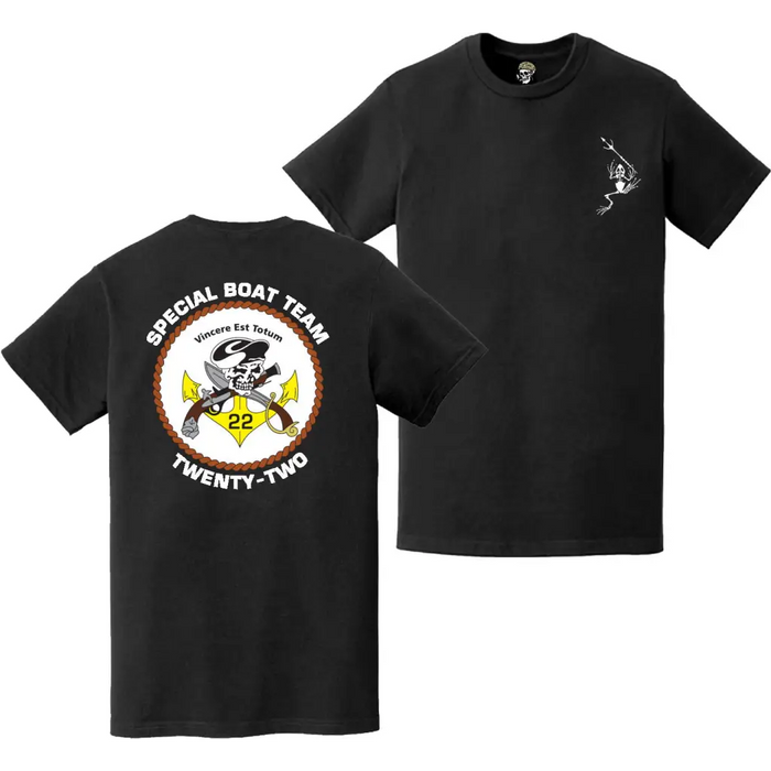 Double-Sided Special Boat Team 22 (SBT-22) SEAL Frogman T-Shirt Tactically Acquired   