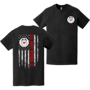 Double-Sided U.S. Navy DEVRON-12 Logo American Flag T-Shirt Tactically Acquired   