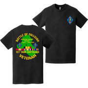 Double-Sided USMC 1st Tank Battalion Battle of Fallujah T-Shirt Tactically Acquired   