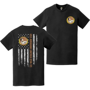 Double-Sided USS Abraham Lincoln (CVN-72) American Flag T-Shirt Tactically Acquired   
