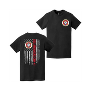 Double-Sided USS Arkansas (CGN-41) American Flag T-Shirt Tactically Acquired   