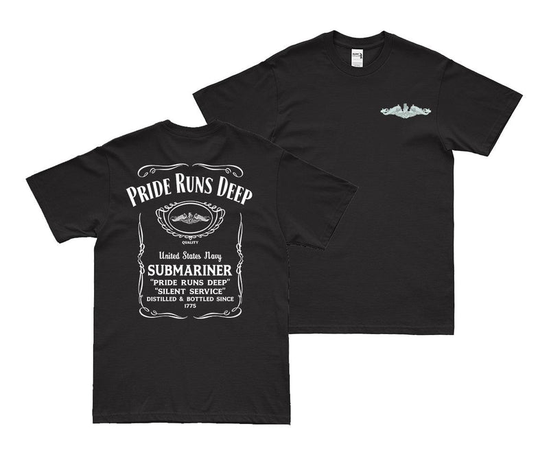 Double-Sided Pride Runs Deep Whiskey Label T-Shirt