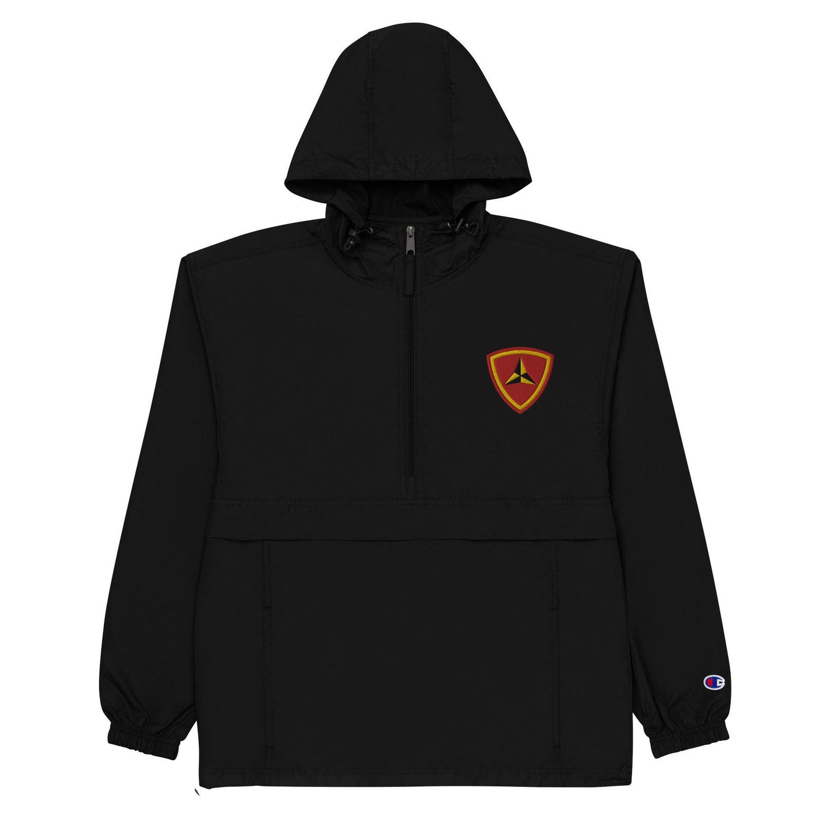 3rd Marine Division Embroidered Champion® Packable Jacket Tactically Acquired Black S 