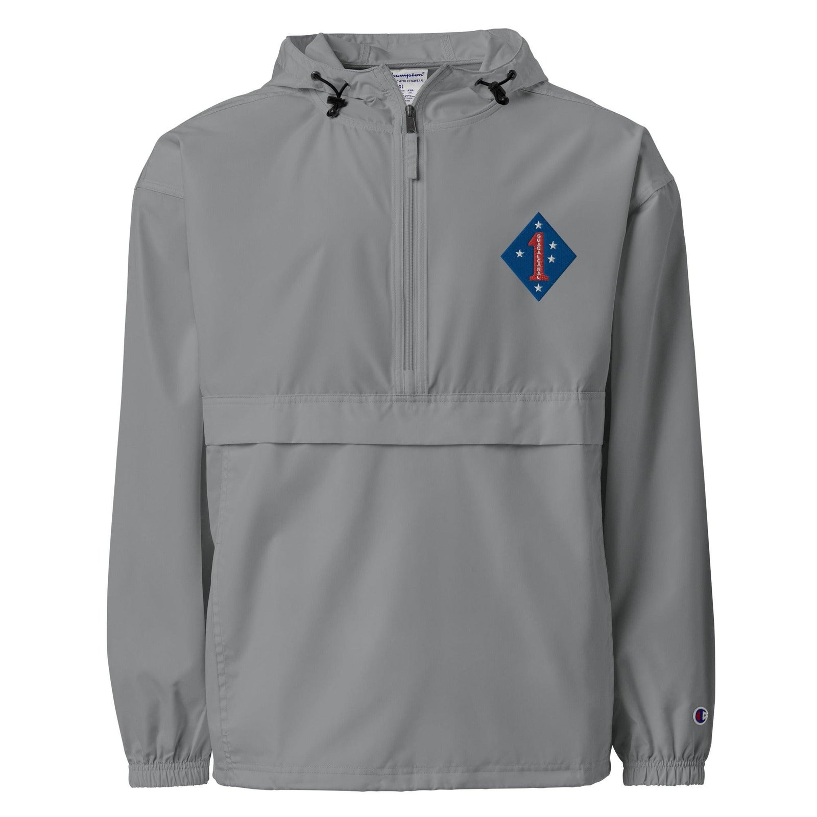 1st Marine Division Embroidered Champion® Packable Jacket Tactically Acquired Graphite S 