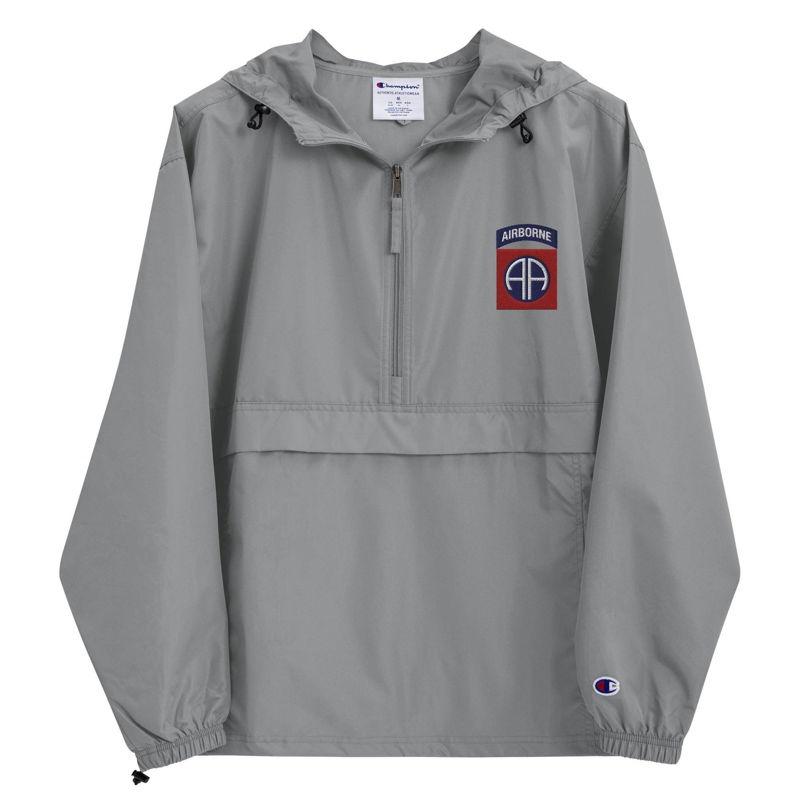 82nd Airborne Division Embroidered Champion® Packable Jacket Tactically Acquired Graphite S 