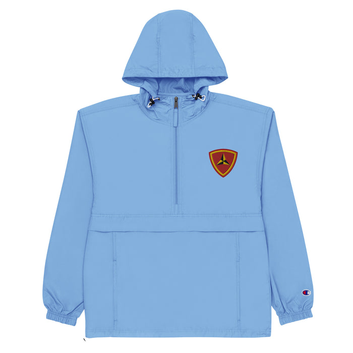3rd Marine Division Embroidered Champion® Packable Jacket Tactically Acquired Light Blue S 