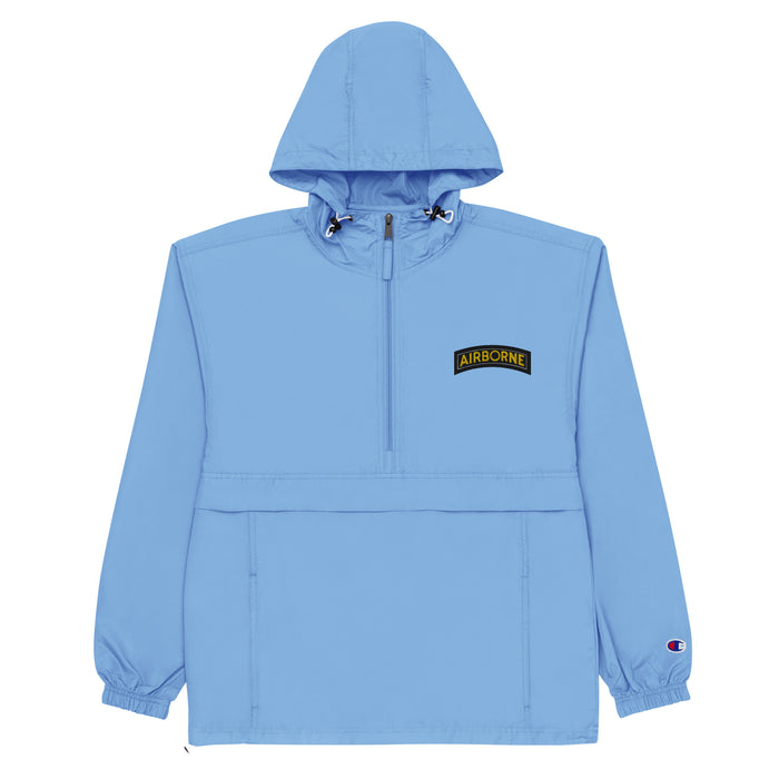 U.S. Army Airborne Tab Embroidered Champion® Packable Jacket Tactically Acquired Light Blue S 