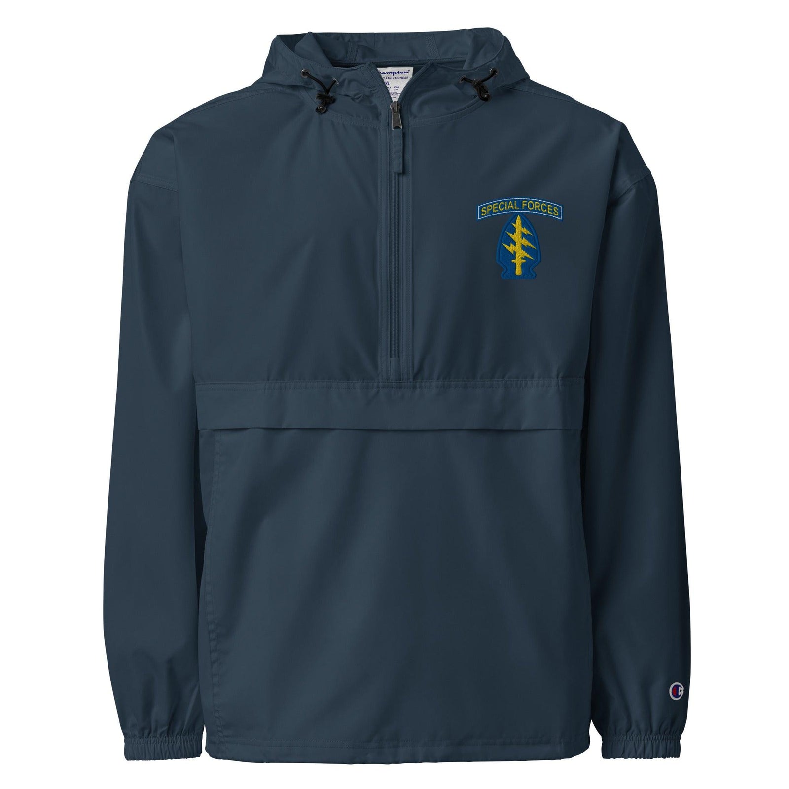 U.S. Army Special Forces Embroidered Champion® Packable Jacket Tactically Acquired Navy S 