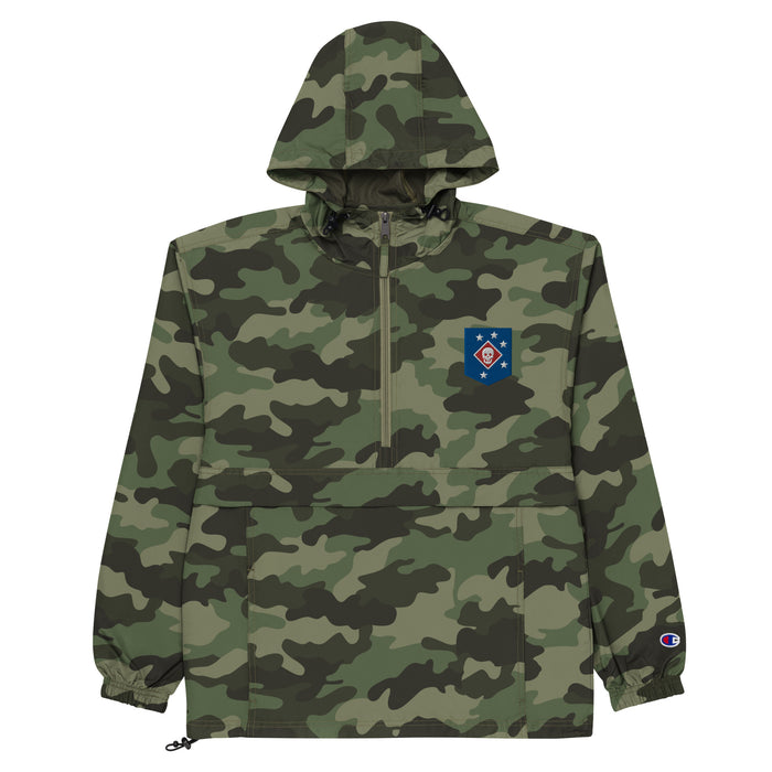 Marine Raiders Embroidered Champion® Packable Jacket Tactically Acquired Olive Green Camo S 