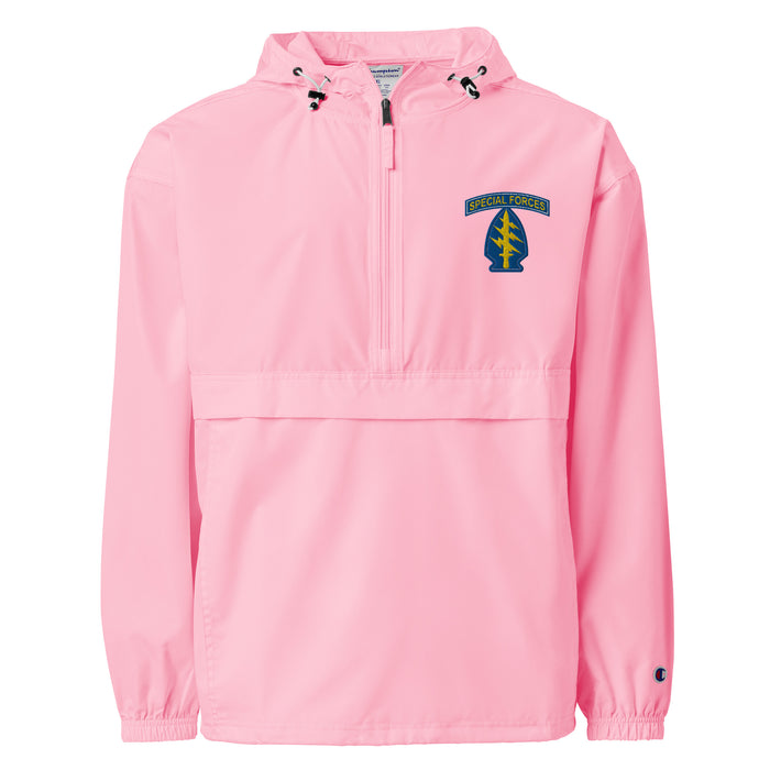 U.S. Army Special Forces Embroidered Champion® Packable Jacket Tactically Acquired Pink Candy S 
