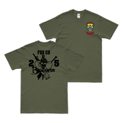 Double-Sided Fox Co. 2/5 Marines 'Blackhearts' T-Shirt Tactically Acquired Military Green Small 