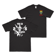 Double-Sided Fox Co. 2/5 Marines 'Blackhearts' T-Shirt Tactically Acquired Black Small 