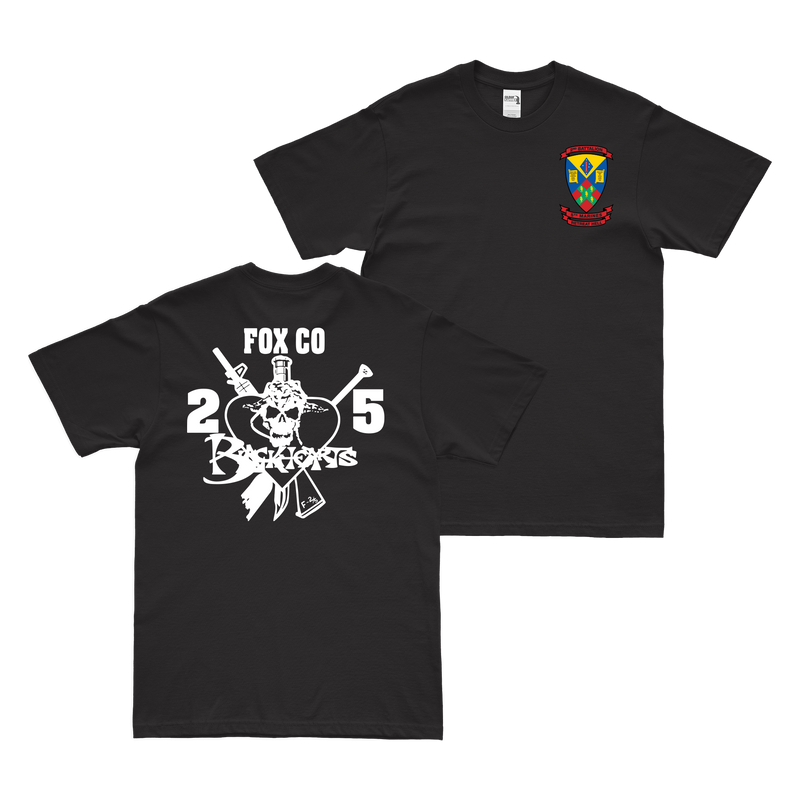 Double-Sided Fox Co. 2/5 Marines 'Blackhearts' T-Shirt