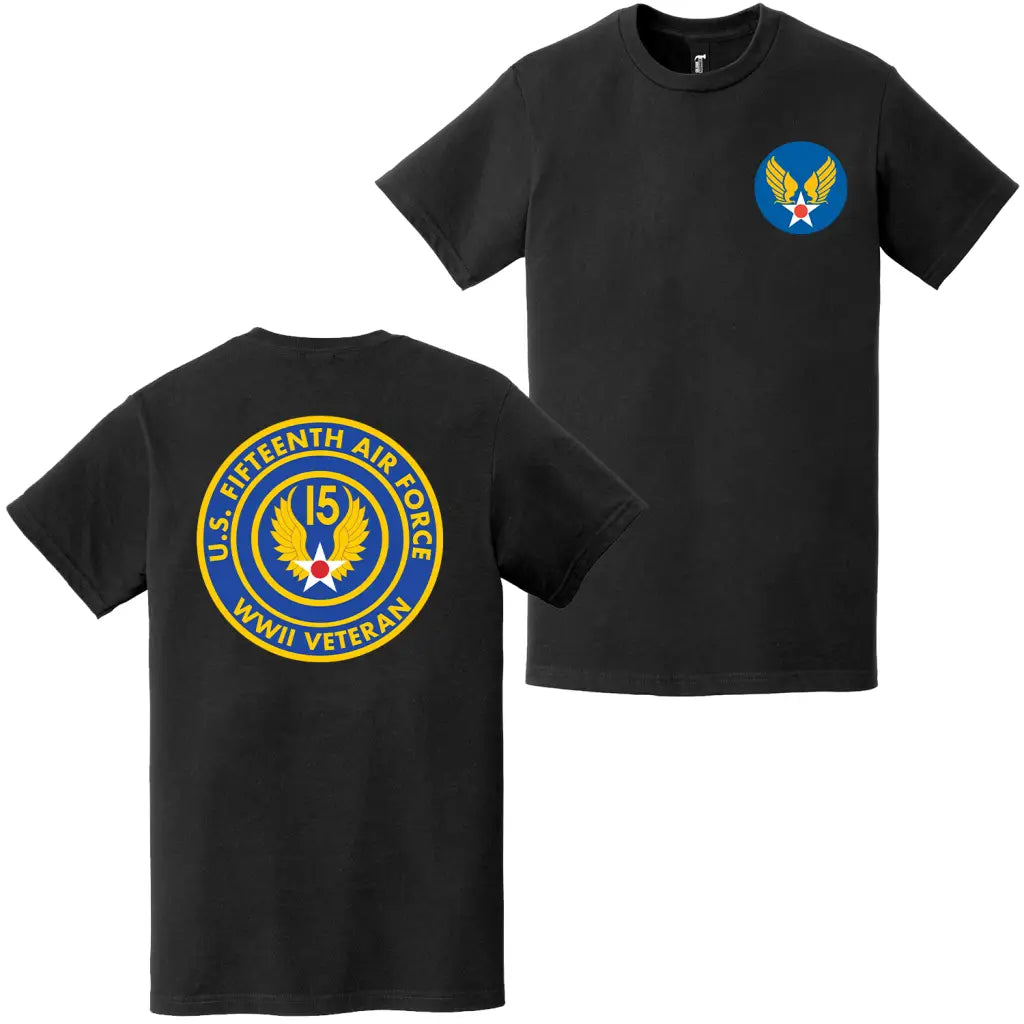 Fifteenth Air Force USAAF WW2 Veteran Emblem T-Shirt Tactically Acquired   