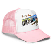 Greetings From Okinawa Foam Trucker Hat Tactically Acquired