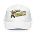 Greetings From Camp Hansen Foam Trucker Hat Tactically Acquired White