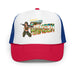 Greetings From Camp Hansen Foam Trucker Hat Tactically Acquired White / Royal / Red