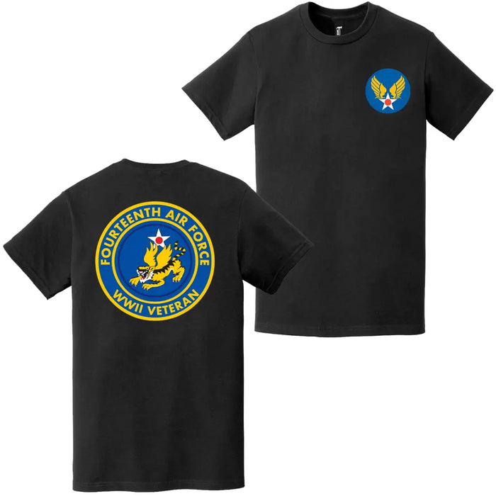Fourteenth Air Force USAAF WW2 Veteran Emblem T-Shirt Tactically Acquired   