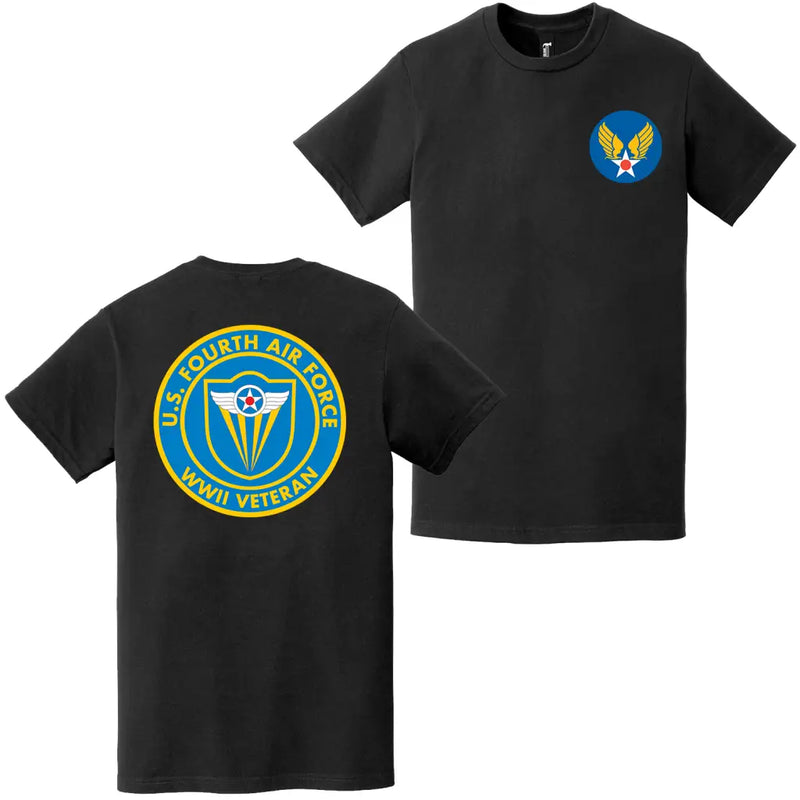 Fourth Air Force USAAF WW2 Veteran Emblem T-Shirt