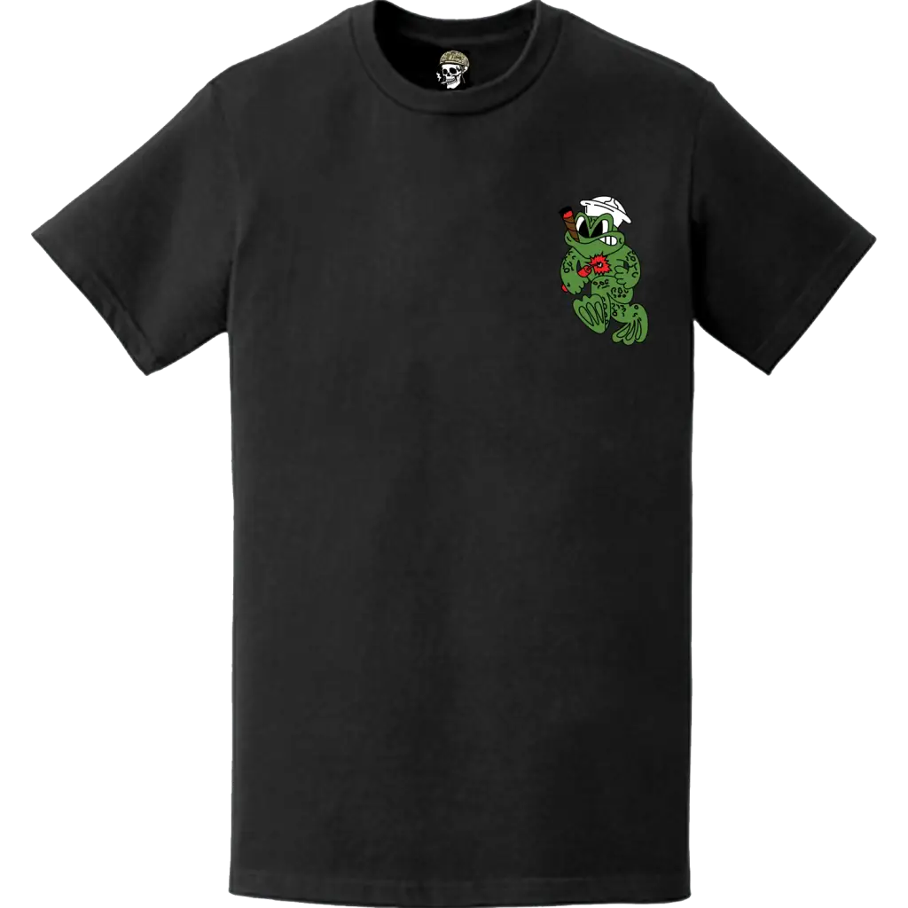 Freddy the Frog U.S. Navy UDT Logo Emblem Left Chest T-Shirt Tactically Acquired   