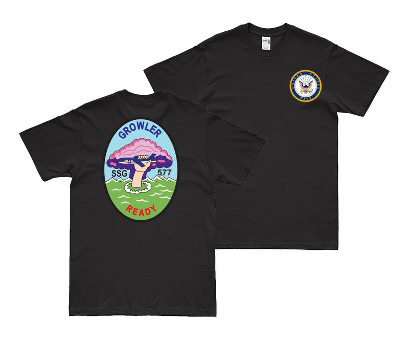 Double-Sided USS Growler (SSG-577) Logo T-Shirt