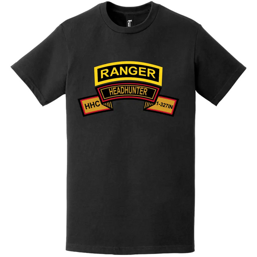 HHC "Headhunter" 1-327 Infantry Ranger Tab T-Shirt Tactically Acquired   