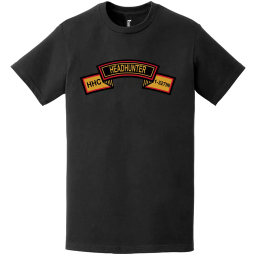 HHC "Headhunter" 1-327 Infantry Regiment Tab T-Shirt Tactically Acquired   