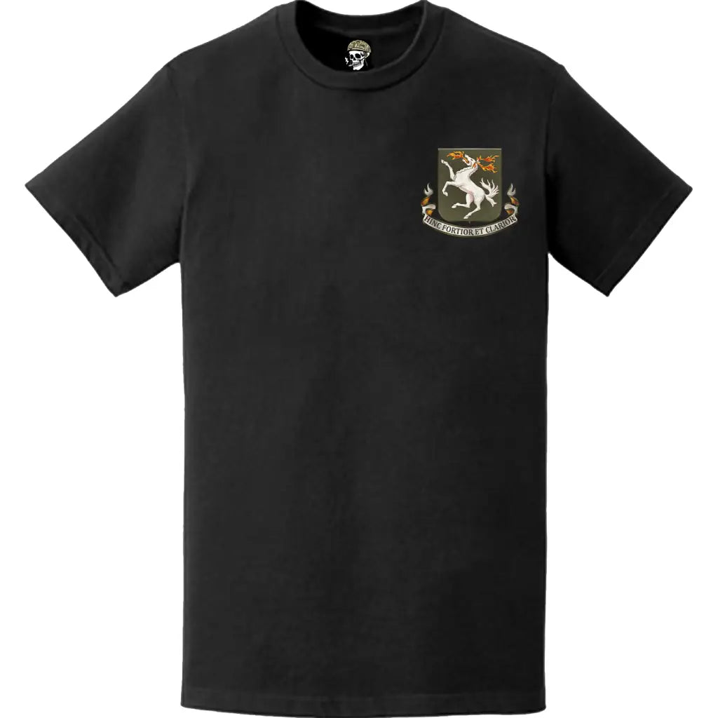 Historic 43rd Tank Battalion Left Chest WWII T-Shirt Tactically Acquired   