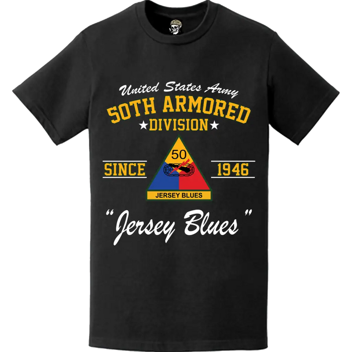 Historical 50th Armored Division (50th AD) Since 1946 "Jersey Blues" T-Shirt Tactically Acquired   