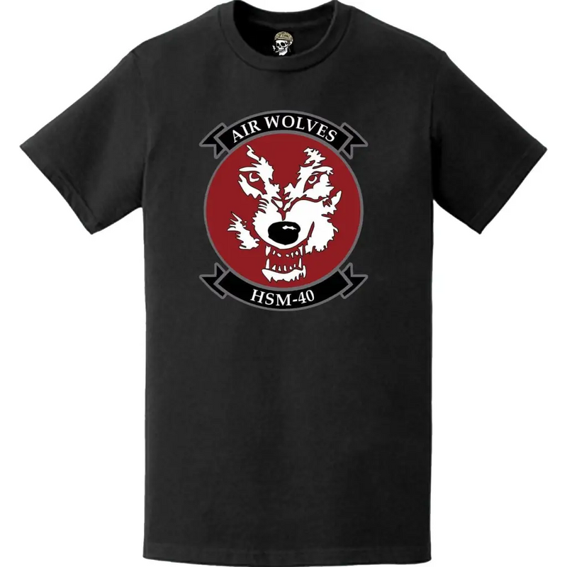 HSM-40 "Airwolves" Logo Emblem T-Shirt