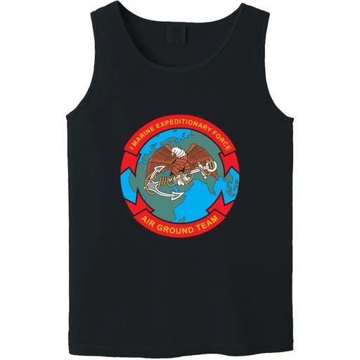 I Marine Expeditionary Force (I MEF) Unit Logo Emblem Tank Top Tactically Acquired   
