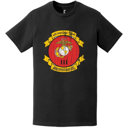 III Marine Expeditionary Force (III MEF) Distressed Logo Emblem T-Shirt Tactically Acquired   