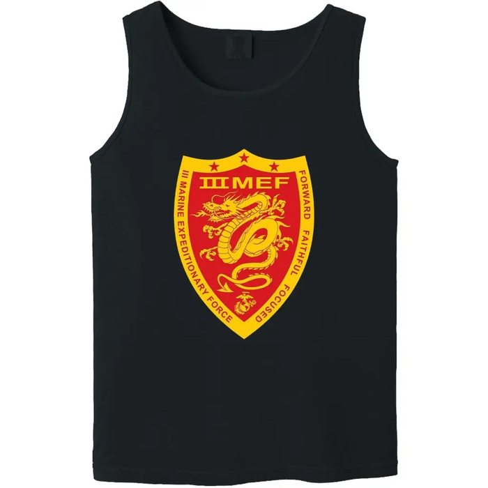 III Marine Expeditionary Force (III MEF) Unit Logo Emblem Tank Top Tactically Acquired   