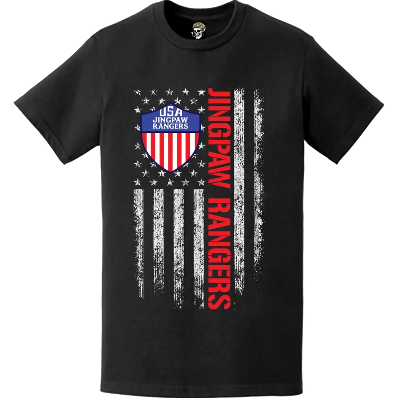 Jingpaw Rangers OSS Det 101 American Flag T-Shirt