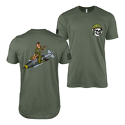 Cruz Missile U.S. Air Force Pin-Up Girl Judy T-Shirt Tactically Acquired Military Green S