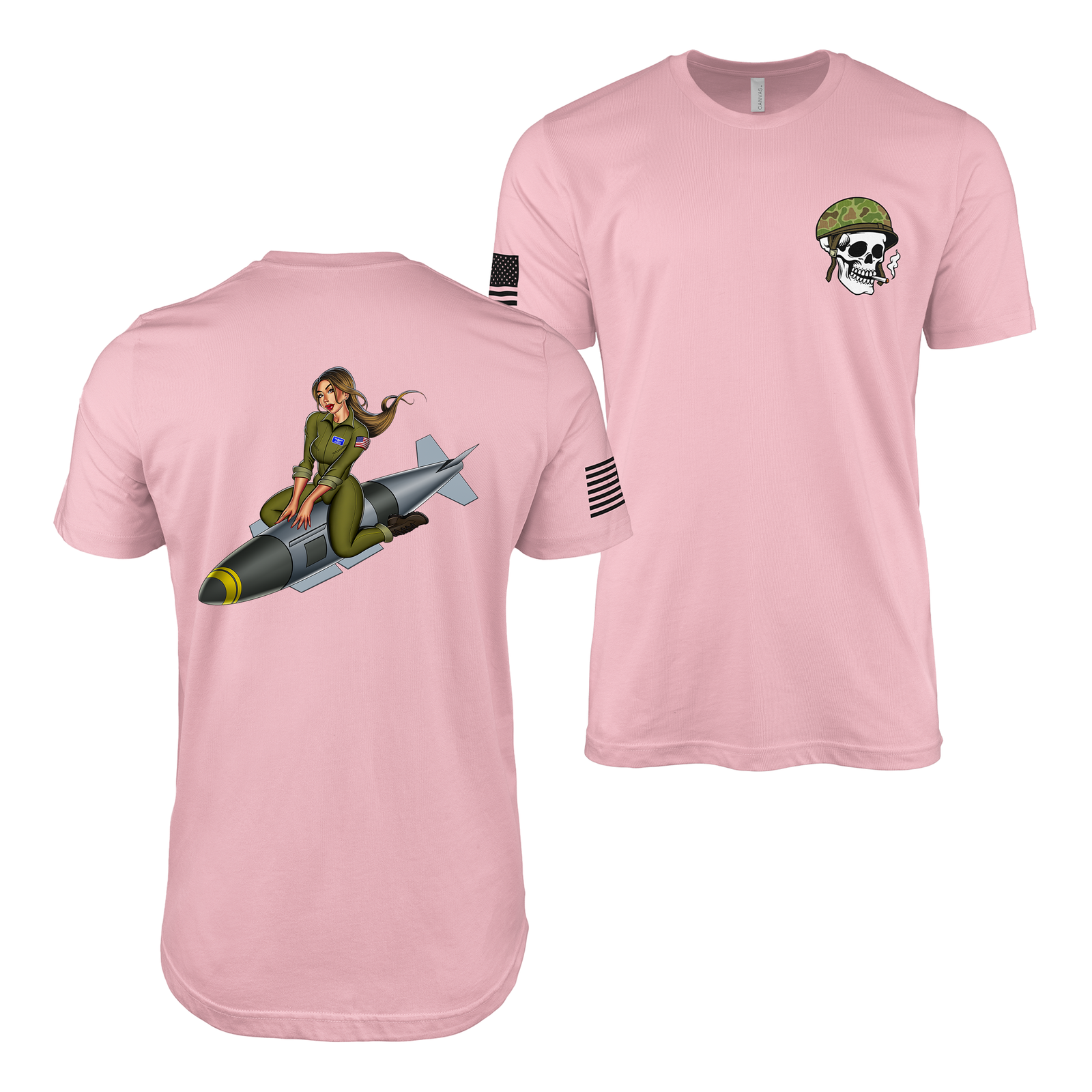 Cruz Missile U.S. Air Force Pin-Up Girl Judy T-Shirt Tactically Acquired Pink S