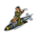 Judy Pin-Up Girl USAF Vinyl Sticker – 4" x 4" Tactically Acquired 4"x4"