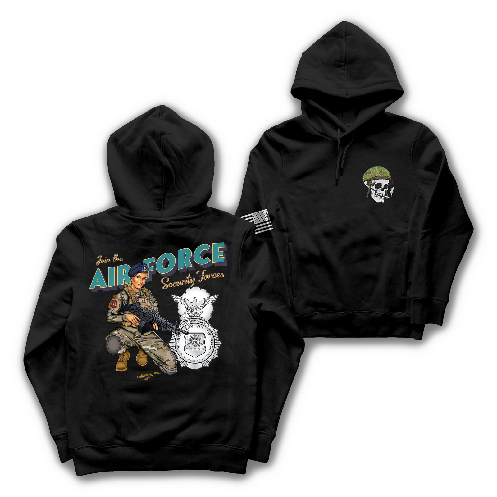 Join the Air Force Security Forces Pin-Up Girl Katie Hoodie Tactically Acquired Black S