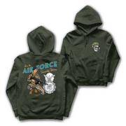 Join the Air Force Security Forces Pin-Up Girl Katie Hoodie Tactically Acquired Military Green S