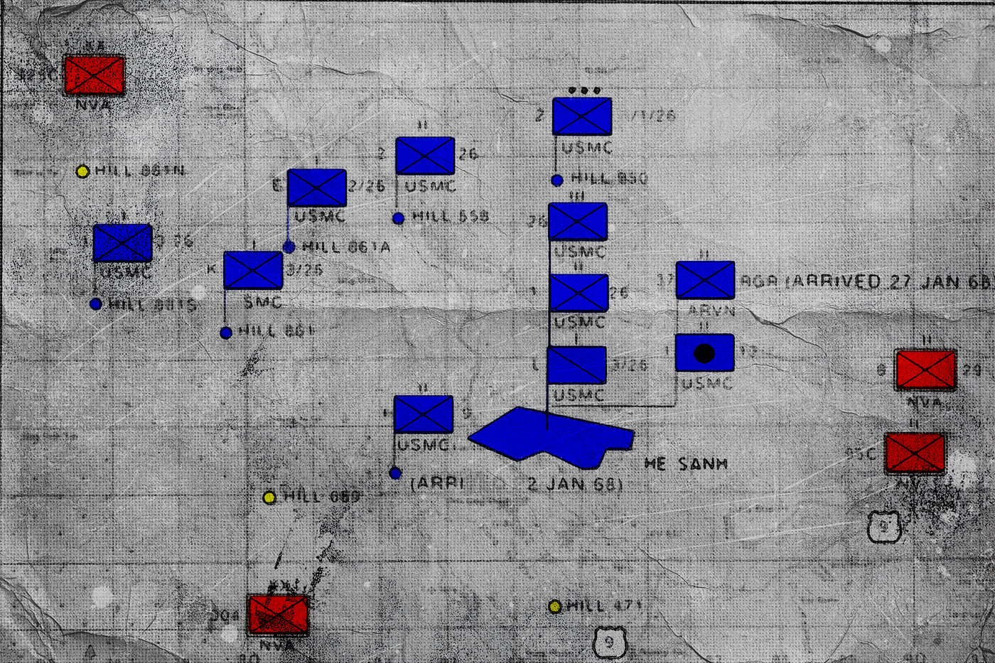 Khe Sanh unit positions