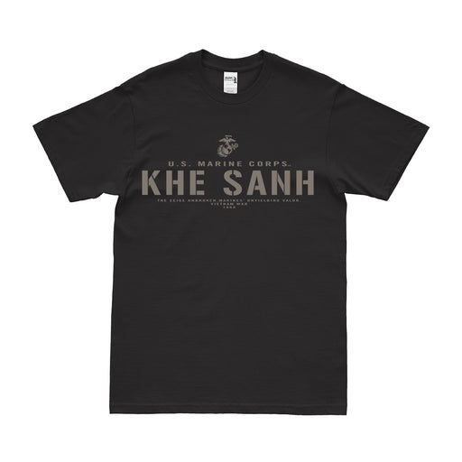U.S. Marine Corps Battle of Khe Sanh 1968 Vietnam USMC T-Shirt Tactically Acquired Small Black 